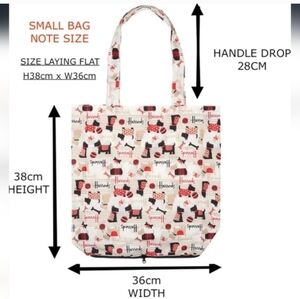 HARROD'S Black Red Dog SCOTTY SCOTTIE TERRIER BAG Expandible Convertible Pouch